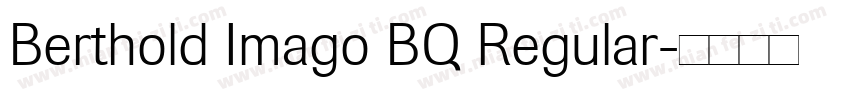Berthold Imago BQ Regular字体转换